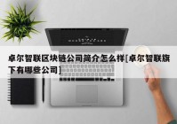 卓尔智联区块链公司简介怎么样[卓尔智联旗下有哪些公司]